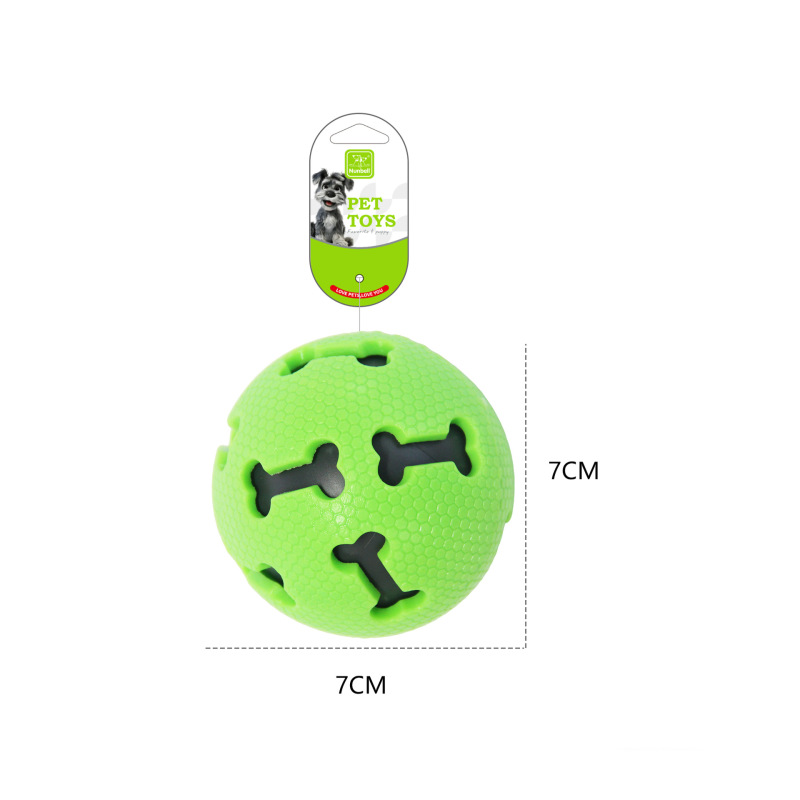 Durable Dog Toys TPR Hollow Bone & Paw Chew with Squeaker for Teeth Cleaning