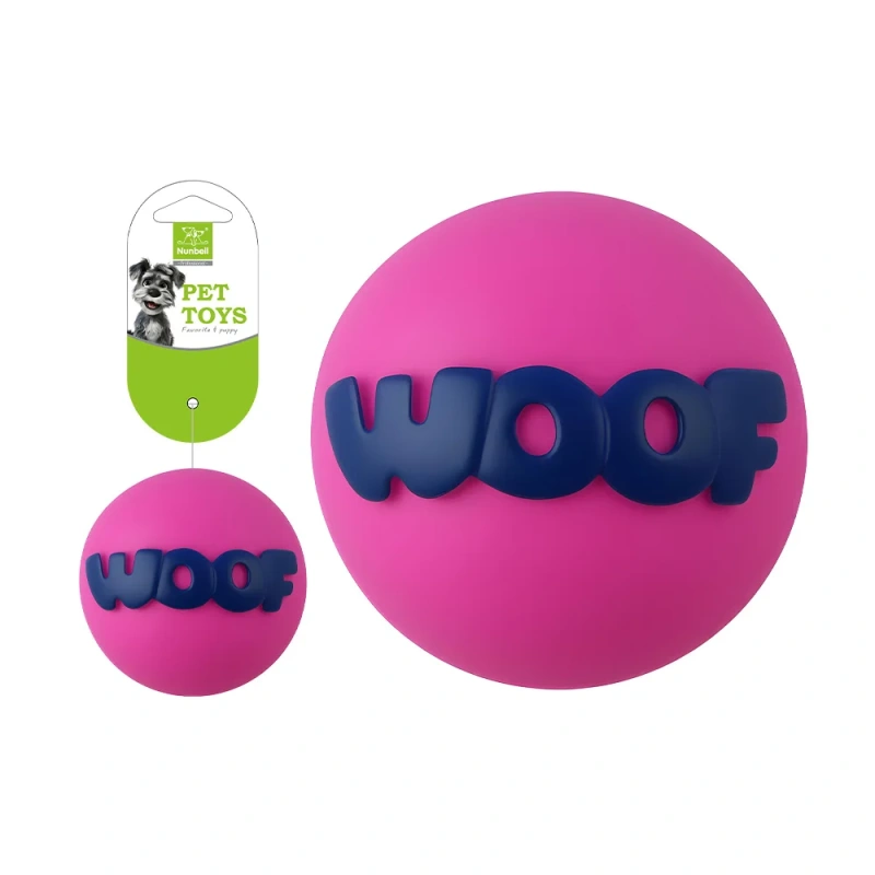 Nunbellpets Eco-Friendly Dog Chew Toy Durable Tough Rubber Squeaky Sounding Interactive Aggressive Chewers Teeth Cleaning Play
