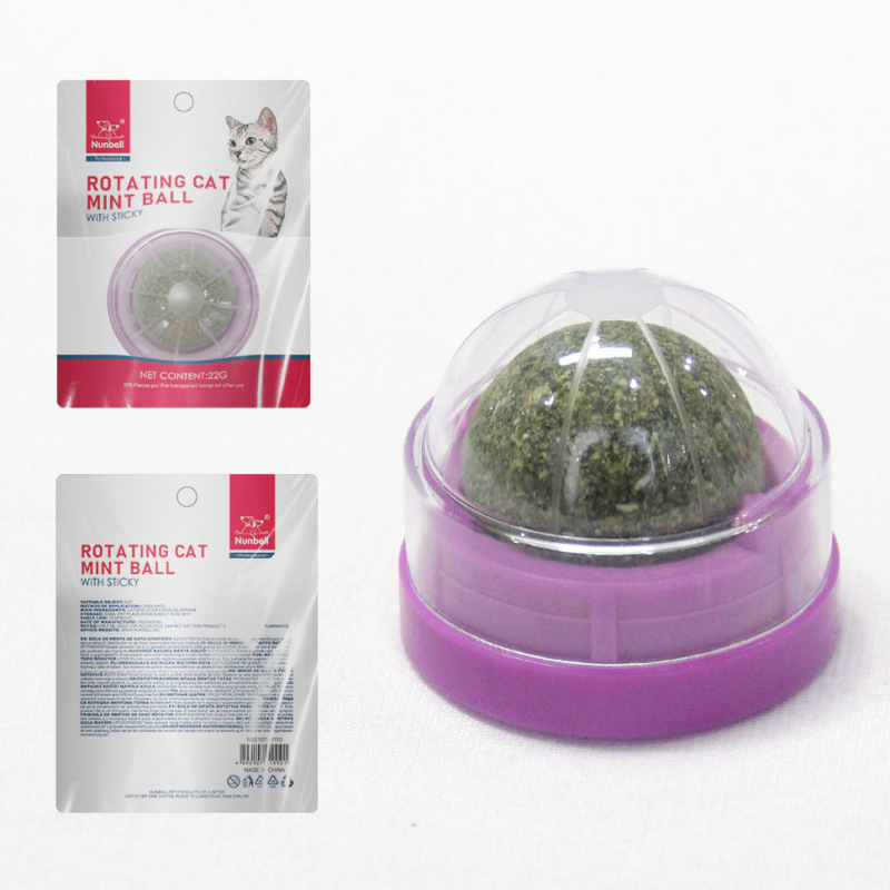 Catnip Ball Toy Plastic Molar Tooth Cleaning Bite-Resistant