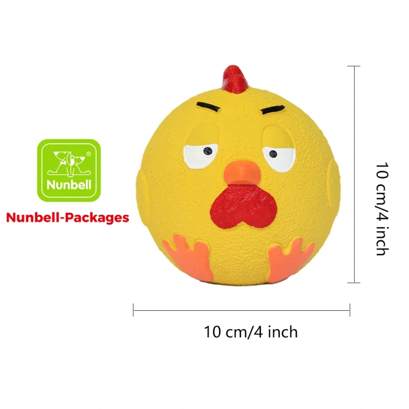 Nunbell Eco-Friendly Cartoon Soft Latex Dental Cleaning Chew Toy for Puppies and Senior Dogs