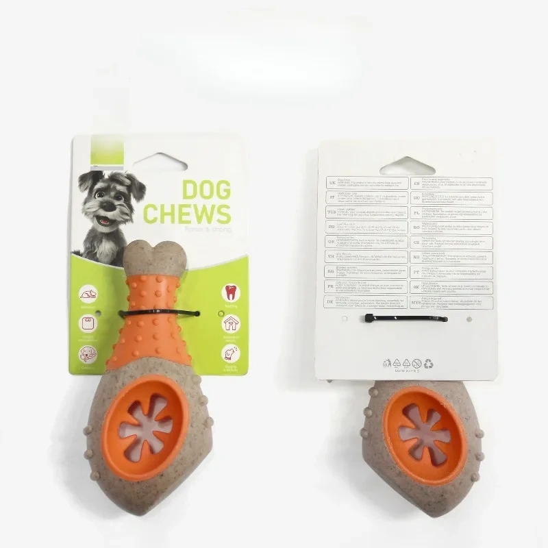 High Cost-effective Wood Plastic TPR Material Bite Resistant Dog Chew Toy for Pet Teeth Cleaning