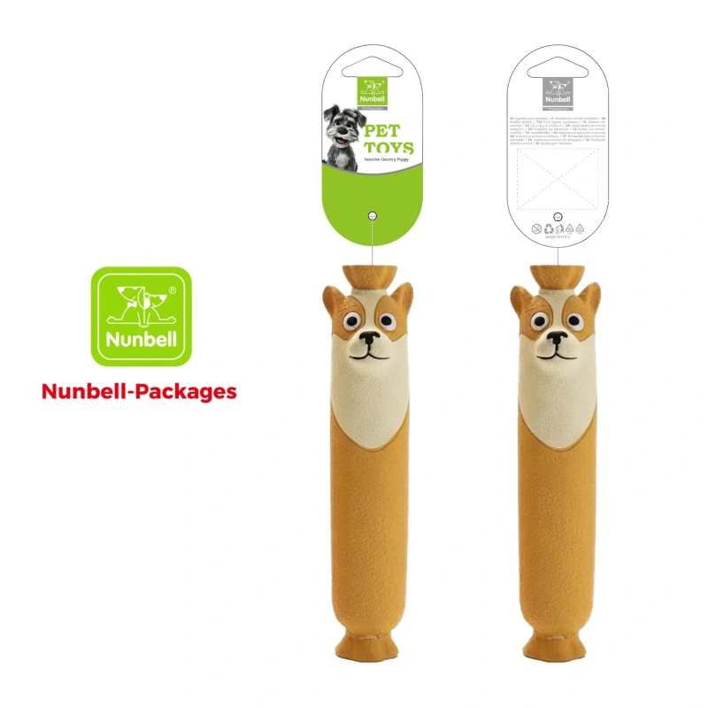 New Arrival Long Sausage-Shaped Dog Latex Chew Toy-Durable Interactive Play Teething & Boredom Relief Tooth-Cleaning Treat