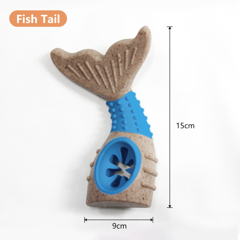 High Cost-effective Wood Plastic TPR Material Bite Resistant Dog Chew Toy