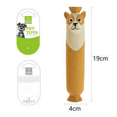 Long Sausage-Shaped Dog Latex Chew Toy-Durable Interactive