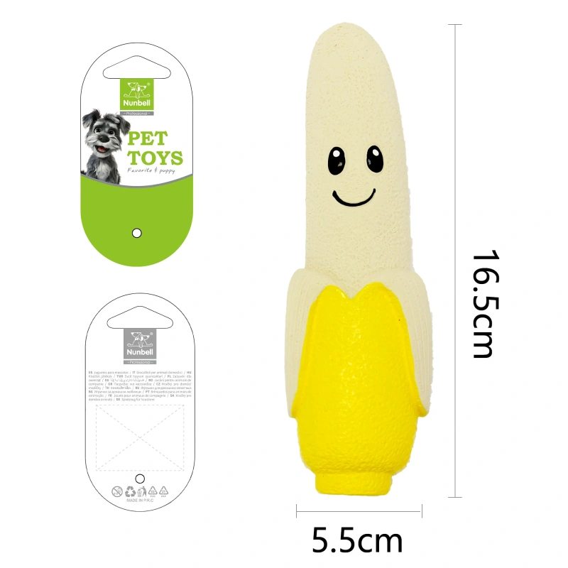 Nunbell Cartoon Natural Latex Dog Chew Toys Durable Fruit-Shaped Design for Aggressive Chewers with Fun Colors Indoor Use