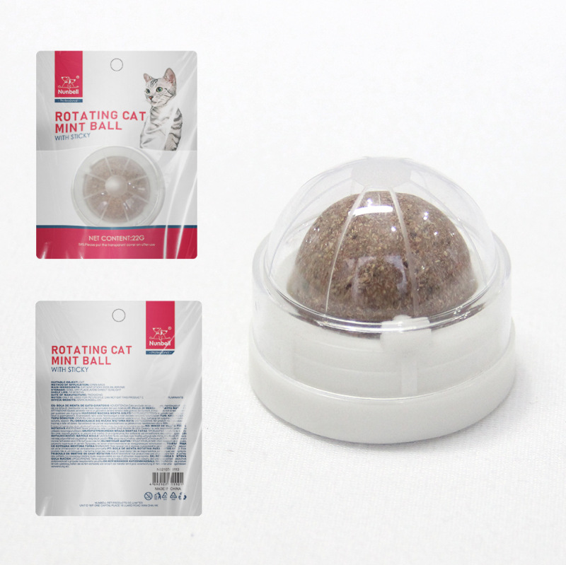 Catnip Ball Toy Plastic Molar Tooth Cleaning Bite-Resistant
