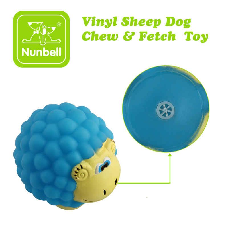 Vinyl sheep making sound dog toy