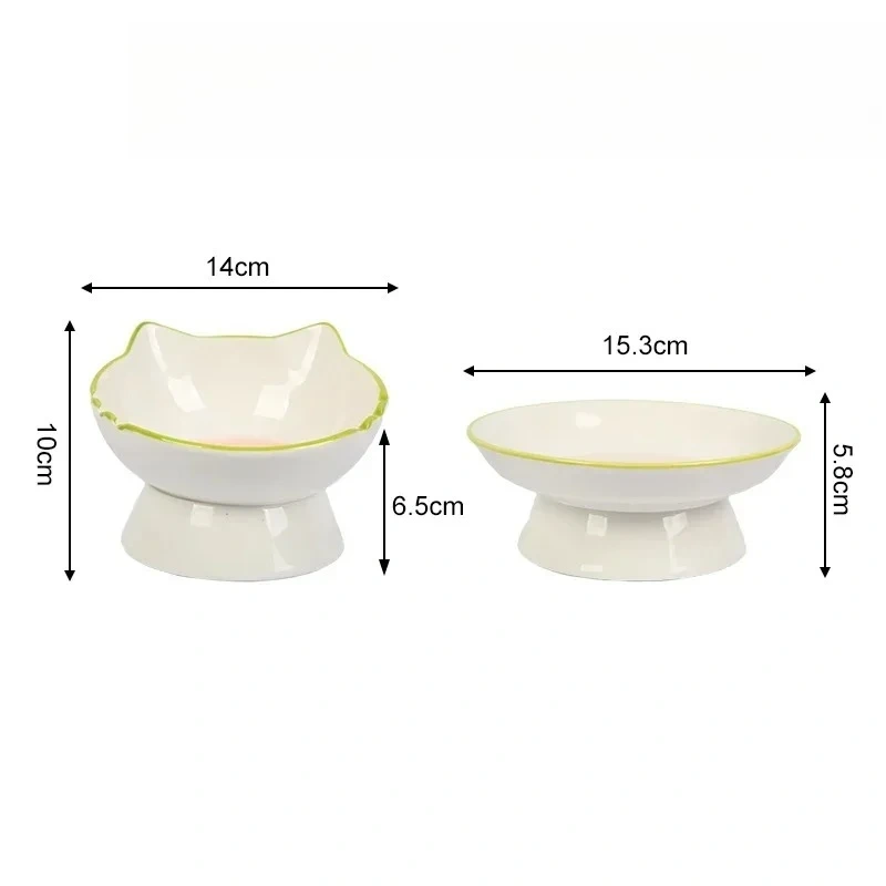 1pc Cat Bowl Elevated Elevated Food Stable and Protects Pet Spine Durable Pet Feeding Dish Water Easy To Clean Canned