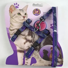 Denim Print Cat Chest Strap