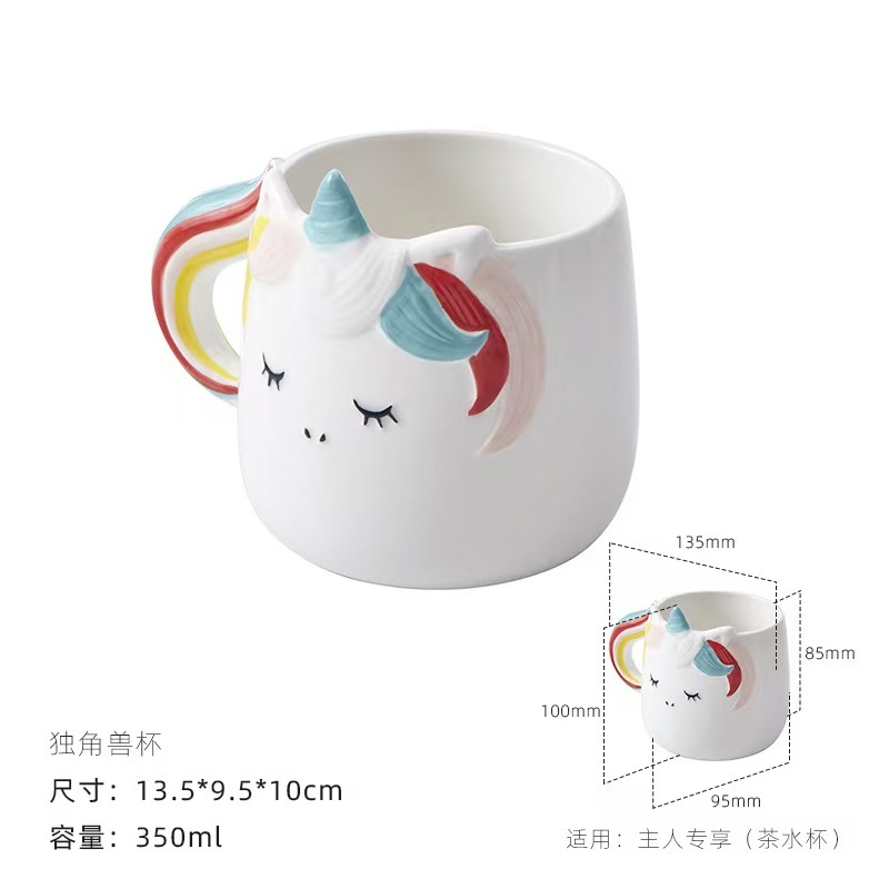 Ceramic High Foot Bowl Pet Oblique Mouth Pet Ceramic Bowl
