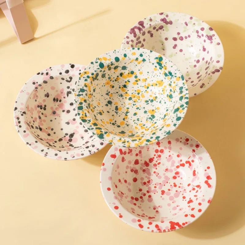High Shallow Mouth Eco-friendly Ceramic Dog Pet Bowl with Neck Protection Waterproof IPX5 Universal Design BD UFO Shape