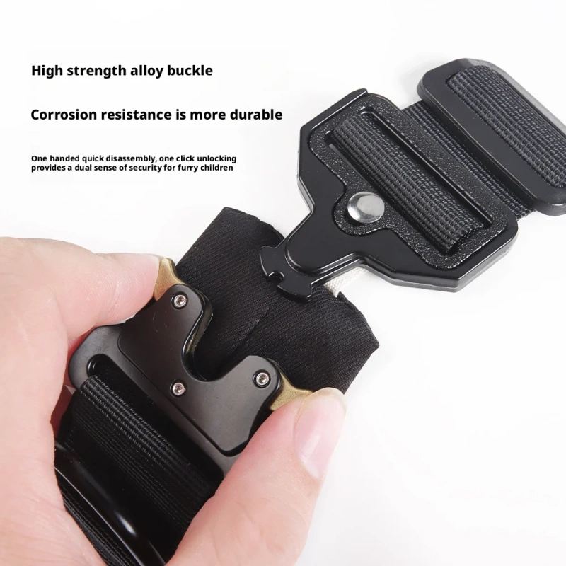 Tactical Dog Collar Heavy Duty Metal Buckle Adjustable Quick Release Nylon Solid Training Collar for Large Dogs Reflective Pet
