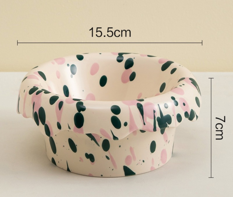 Ceramic cat pet bowl (double bowl)