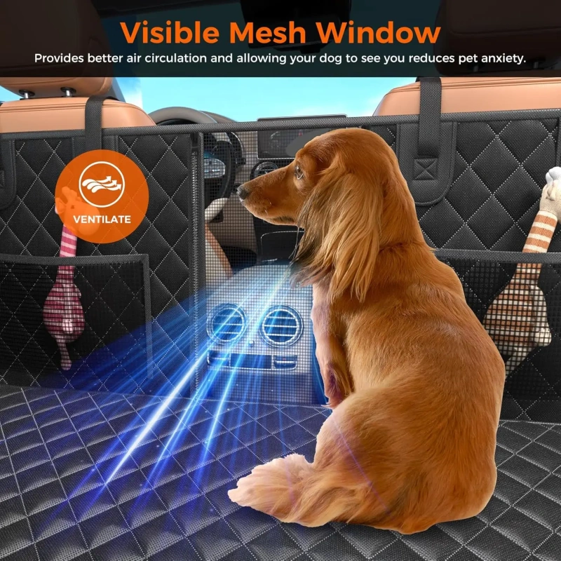 Waterproof Dog Car Seat Cover with 500lbs Support, Non-Slip Design for SUV and Truck Back Seats