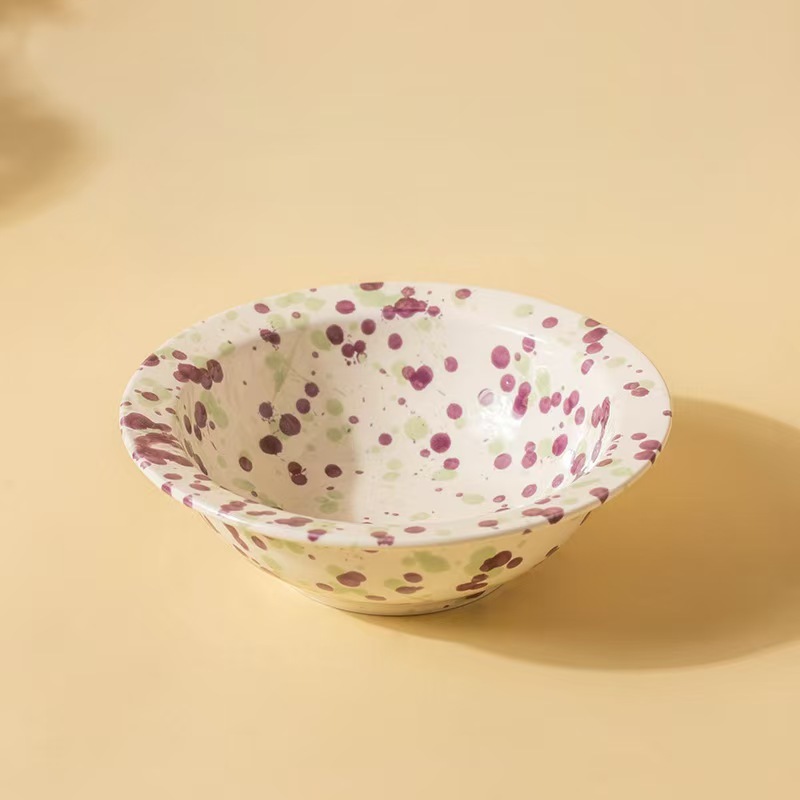 High Shallow Mouth Eco-friendly Ceramic Pet Bowl with Neck Protection Waterproof