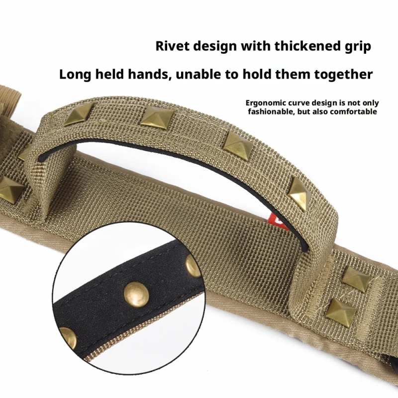 Tactical Dog Collar Heavy Duty Metal Buckle Adjustable Quick Release Nylon Solid Training Collar for Large Dogs Reflective Pet