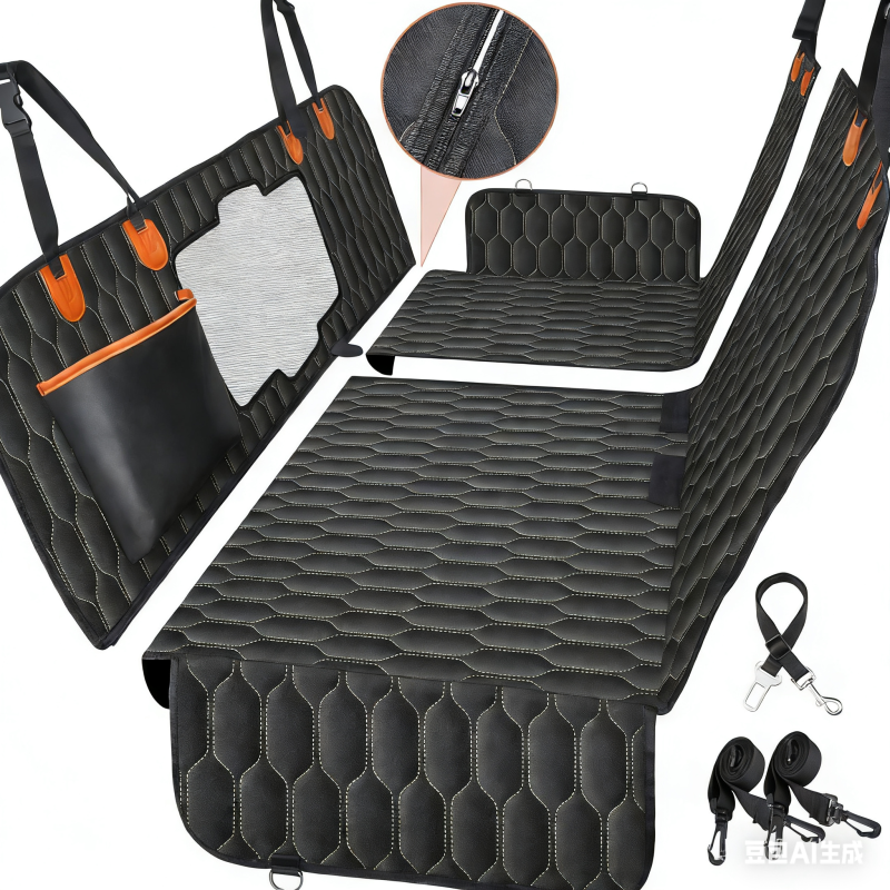 Split 100% Waterproof Dog Car Hammock Scratchproof Nonslip Back Seat