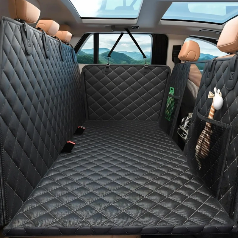 Waterproof Dog Car Seat Cover with 500lbs Support, Non-Slip Design for SUV and Truck Back Seats