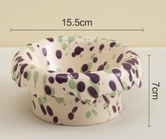 Ceramic cat pet bowl (double bowl)