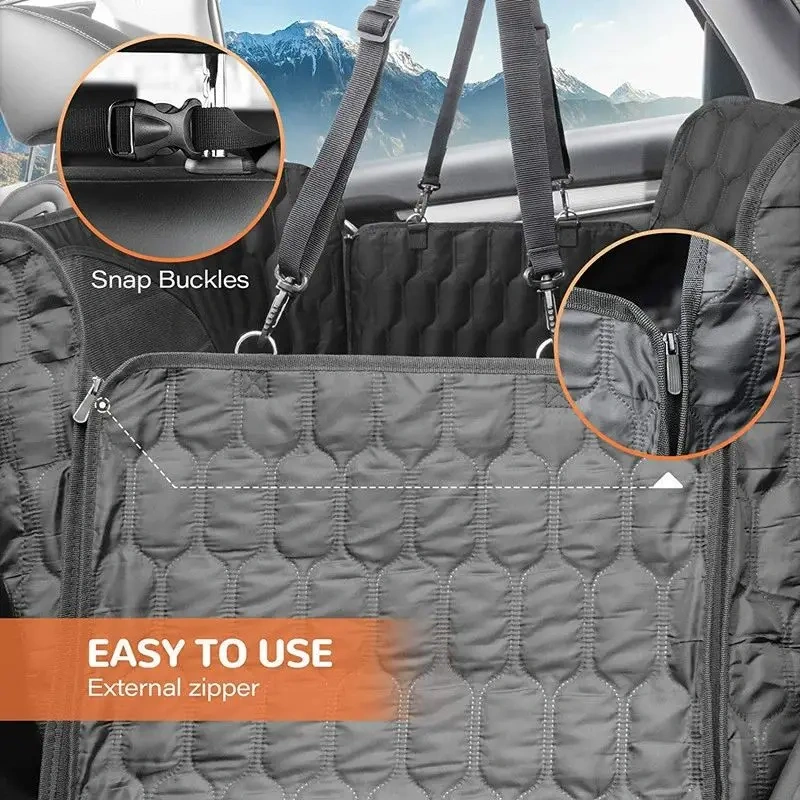 High Quality 4-in-1 Convertible Dog Hammock 100% Waterproof Non-Slip Anti-Scratch Pet Dog Car Seat Cover for Back Seat