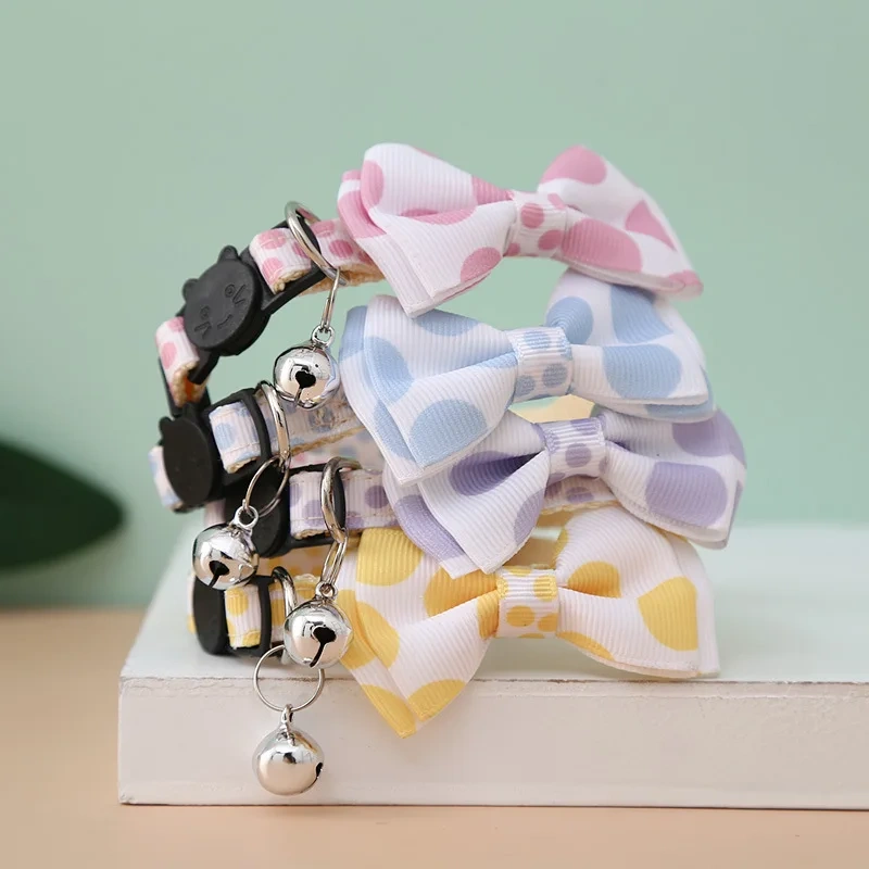 Pet Adjustable Cute Colorful Bow Collar Dog Cat Ornament Accessories