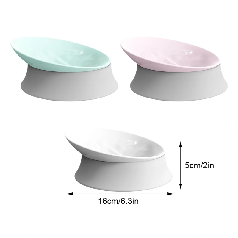 Tilted Neck Protection Cat Bowl For Healthy Eating Easy To Clean Smooth And Easy To Clean Cat Tray