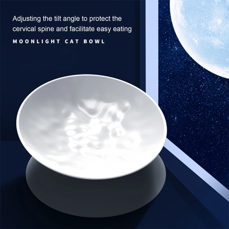 Tilted Neck Protection Cat Bowl For Healthy Eating Easy To Clean Smooth And Easy To Clean Cat Tray