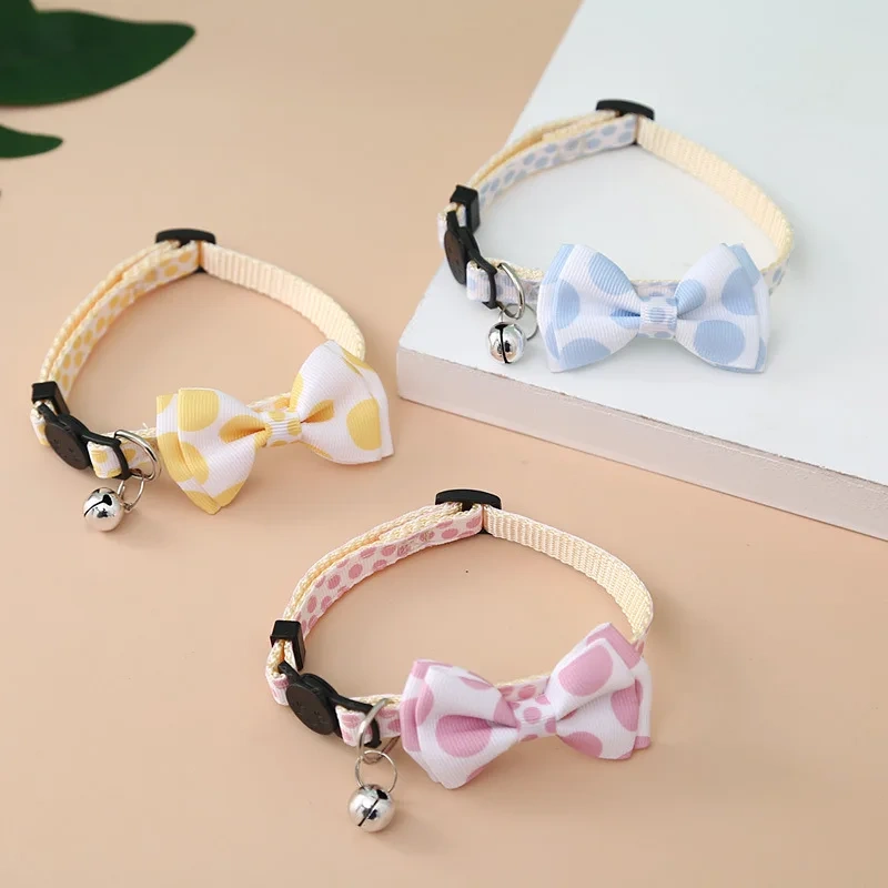 Pet Adjustable Cute Colorful Bow Collar Dog Cat Ornament Accessories