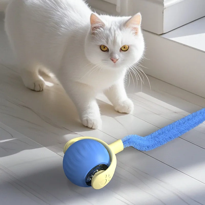 New Cat Interactive Ball Toys Bite Resistant Automatic Cat Teasing Ball Rolling Ball Smart Pet Electric Toy Dog Cat Training