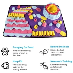 Pet Activity Enrichment Dog Sniffing Mat Food Game Blanket Puzzle Carpet Nose Work Snuffle Mat for Dogs