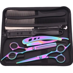 Hair Scissors JP Stainless Hairdressing Scissors 6" Haircut Set Thinning Shears Barber Shop Haircut Scissors Razor Combs C1001