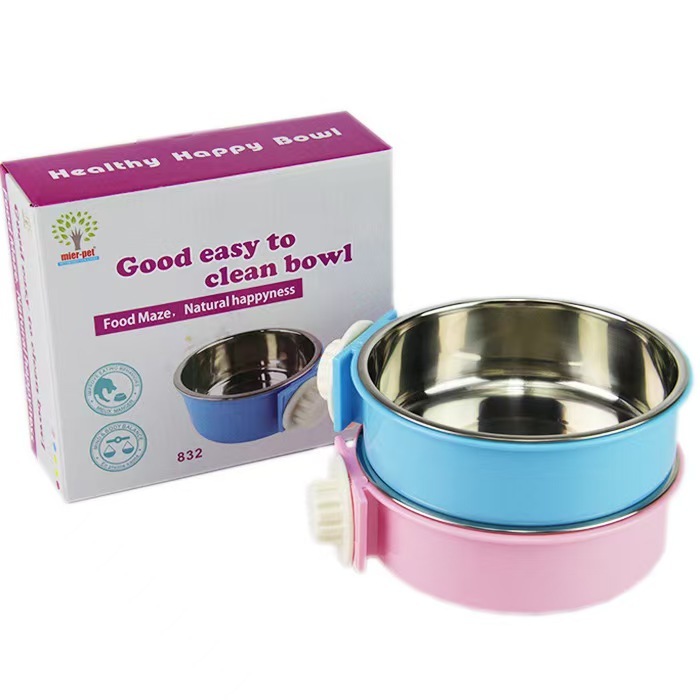 Pet hanging stainless steel dog bowl Cat bowl Food bowl