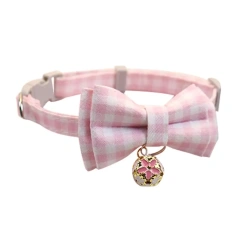 Cat Collar Breakaway With Cute Bow Adjustable Pet Cat Collar Collar Pet Safety Dog Necklace With Adjustable Bell And Bownot G7A8