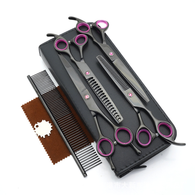 Pet grooming scissors set