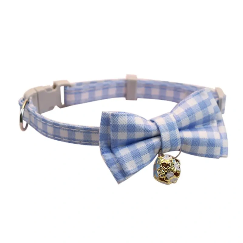 Cat Collar Breakaway With Cute Bow Adjustable Pet Cat Collar Collar Pet Safety Dog Necklace With Adjustable Bell And Bownot G7A8