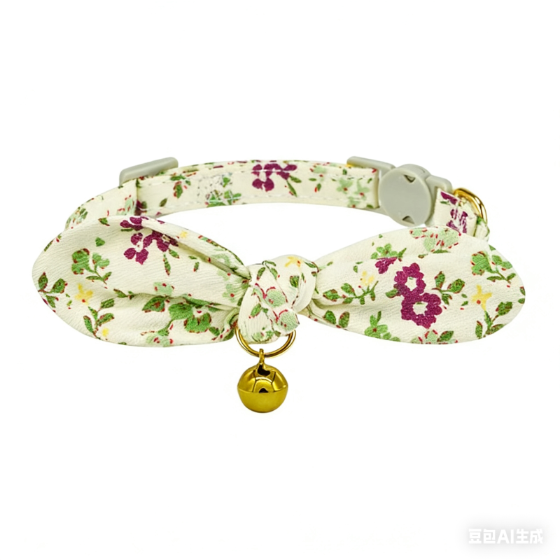 Cotton Bowtie Cat Collar with Bell