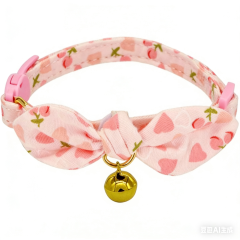 Cotton Bowtie Cat Collar with Bell