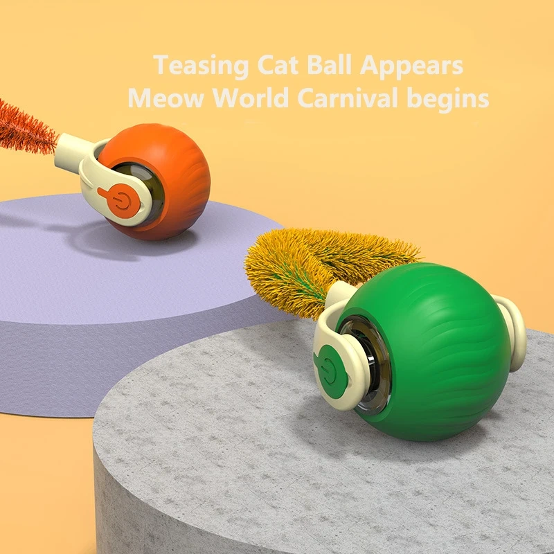 New Cat Interactive Ball Toys Bite Resistant Automatic Cat Teasing Ball Rolling Ball Smart Pet Electric Toy Dog Cat Training