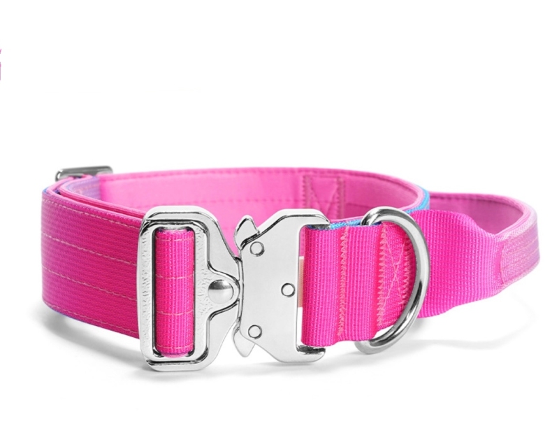 Pet Collars with Quick Release Metal Buckle Tactical Dog Collar with Handle