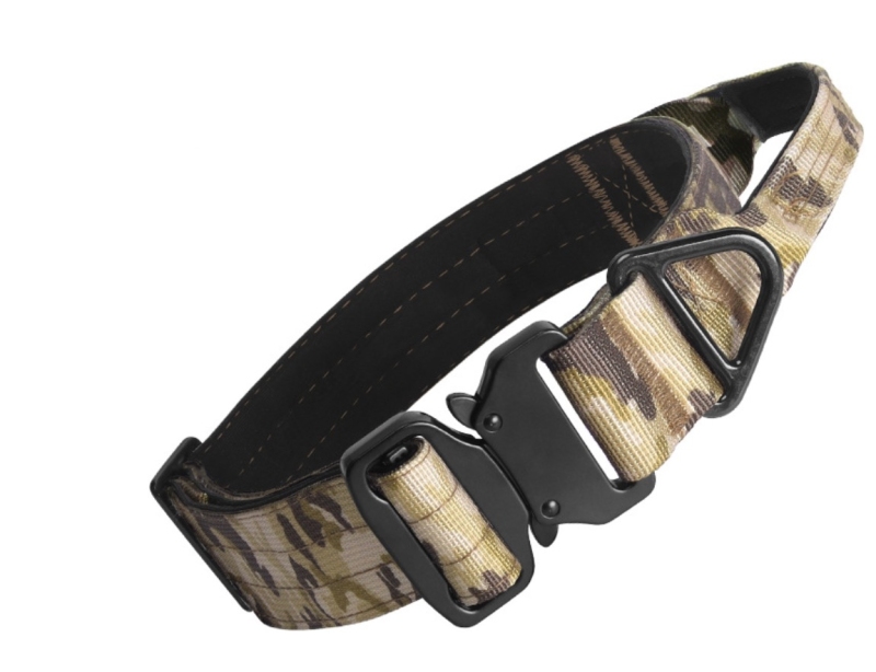 Premium Tactical Dog Training Collar Nylon Adjustable with Control Handle Heavy Duty Metal Buckle D Ring for Large Dogs