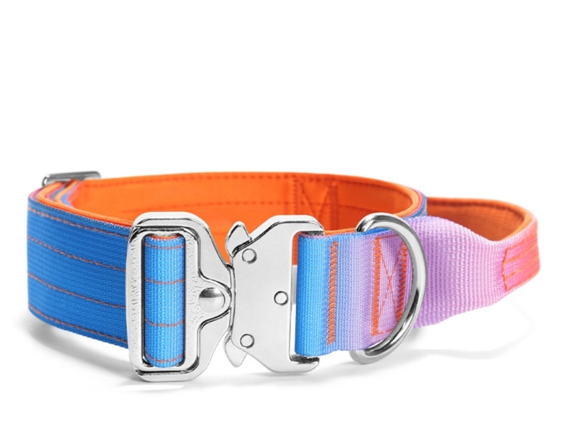 Pet Collars with Quick Release Metal Buckle Tactical Dog Collar with Handle