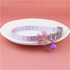 Cat glow-in-the-dark flower safety collar