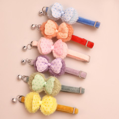 Knitted Bow Pet Collar