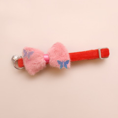 Knitted Bow Pet Collar