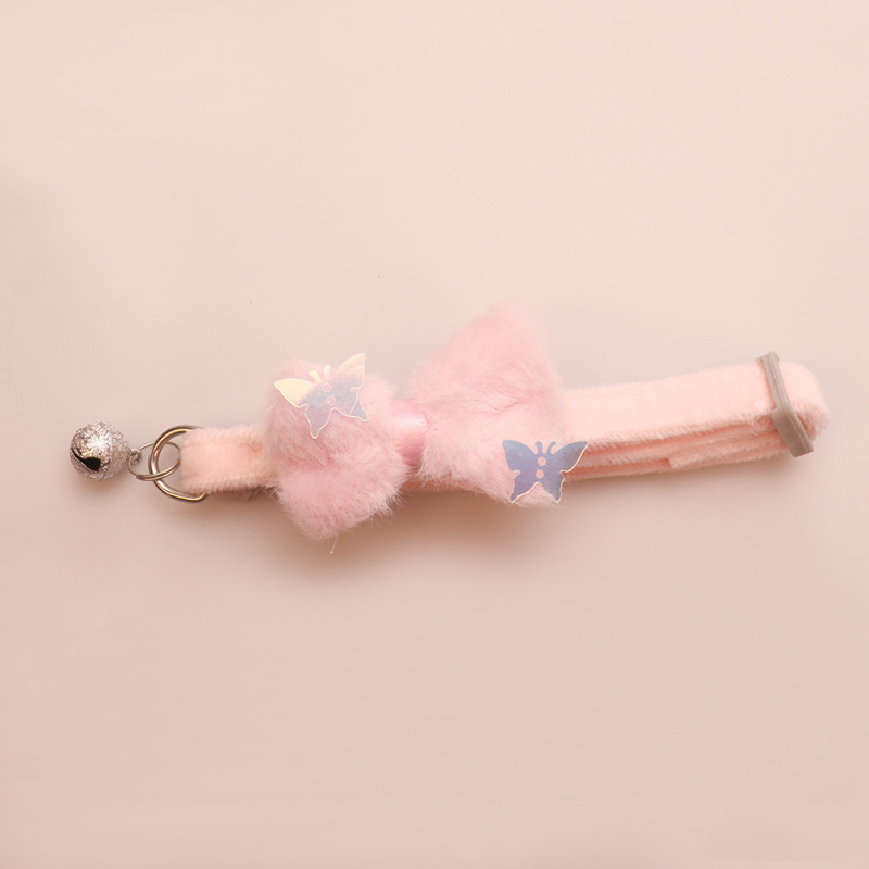 Knitted Bow Pet Collar
