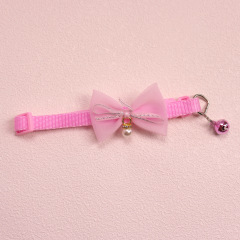 Knitted Bow Pet Collar