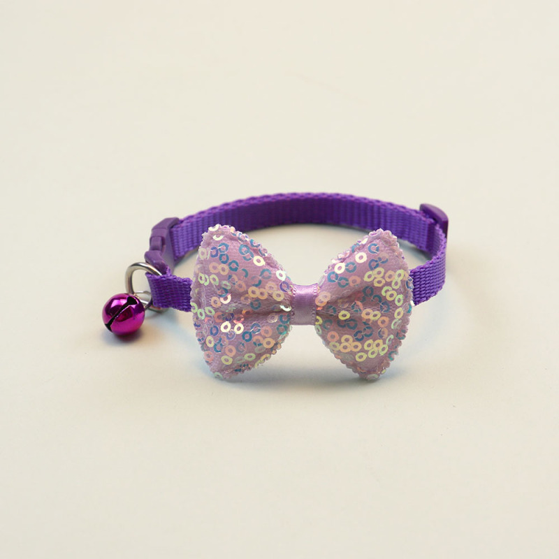 Knitted Bow Pet Collar