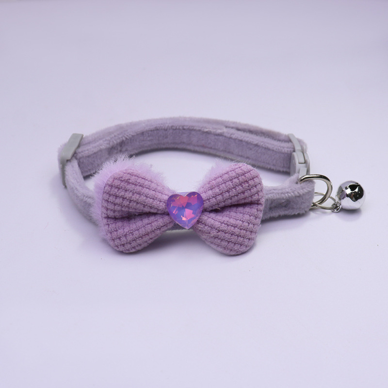 Knitted Bow Pet Collar
