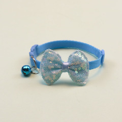 Knitted Bow Pet Collar