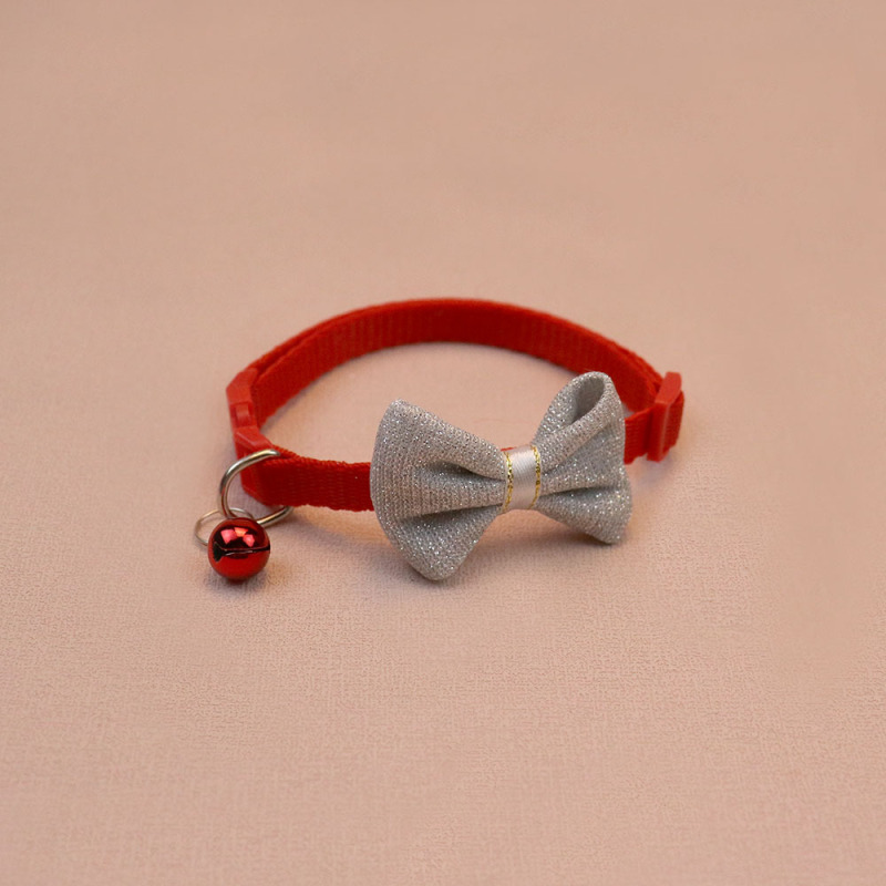 Knitted Bow Pet Collar